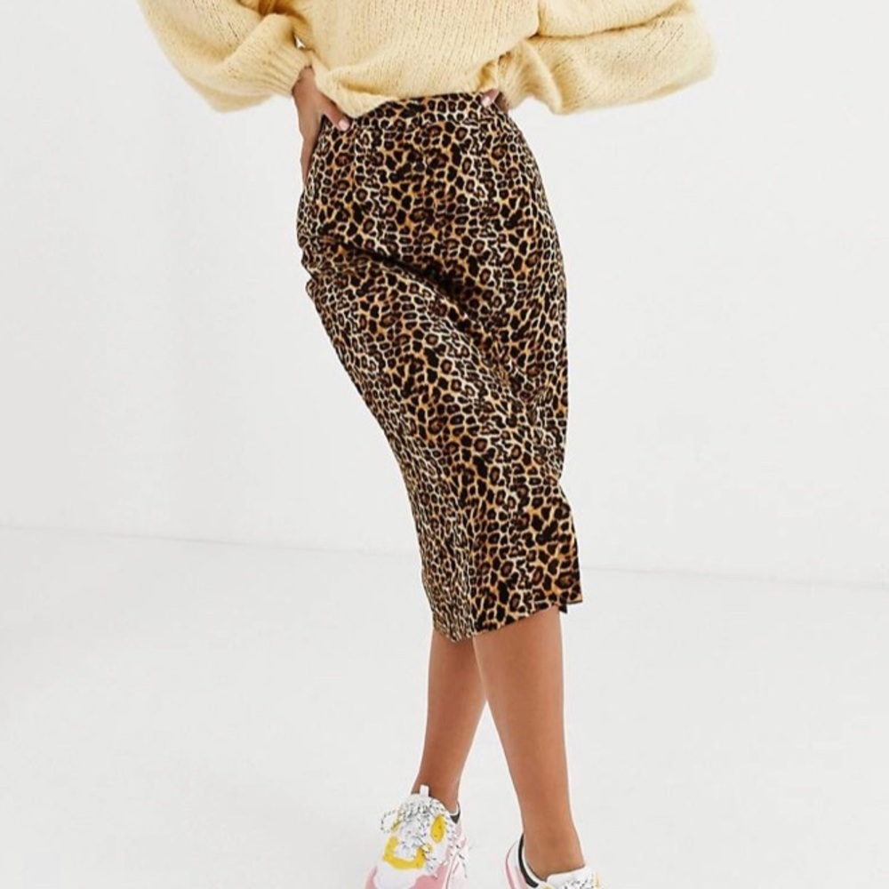 🎉3 for $20 NWT Daisy Street Leopard Print Button-Up Midi Skirt